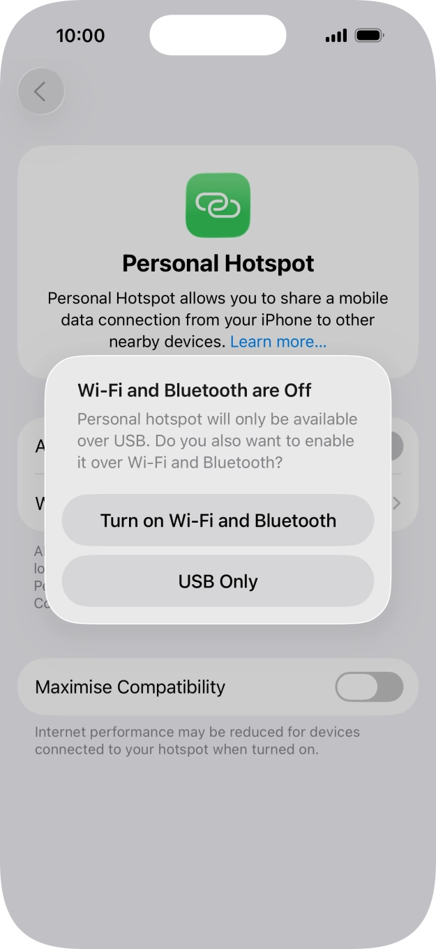 If WiFi is turned off, press Turn on Wi-Fi and Bluetooth.