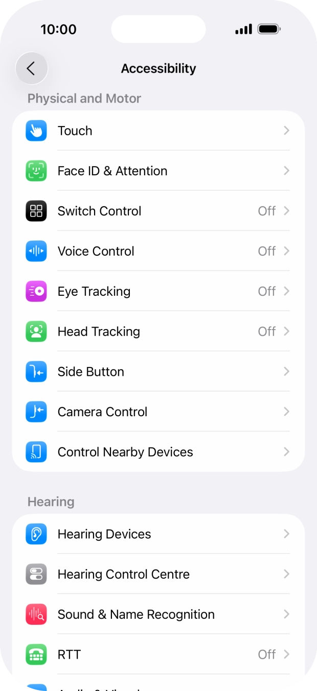 Press the required category below 
