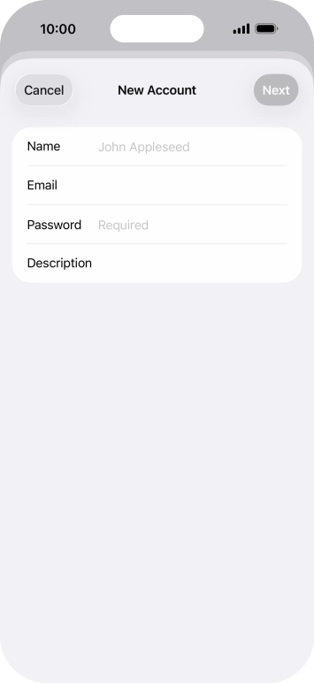 Press Name and key in the required sender name.