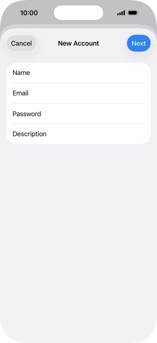 Press Description and key in the required name.