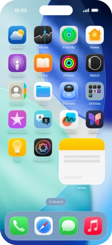 If you're using a Widget Stack: slide up or down on the stack to select the required widget.