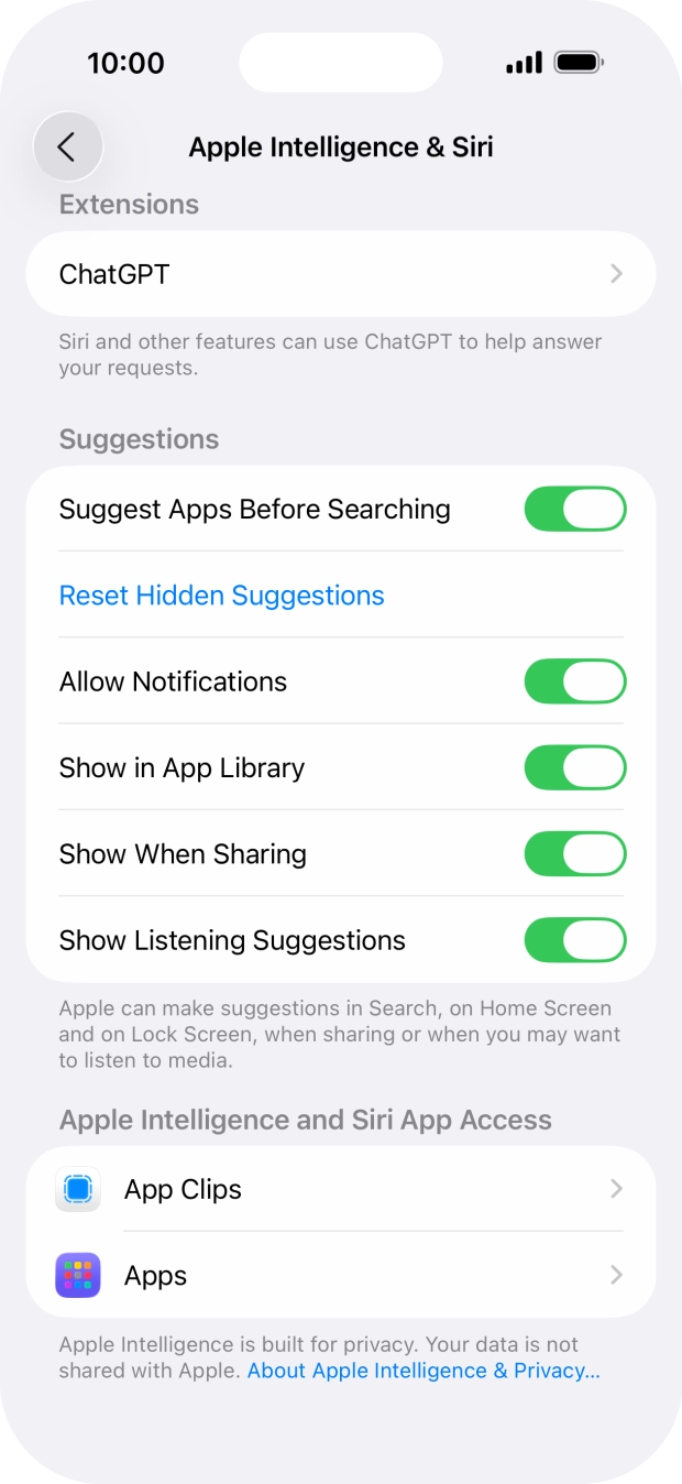 Press the required app.