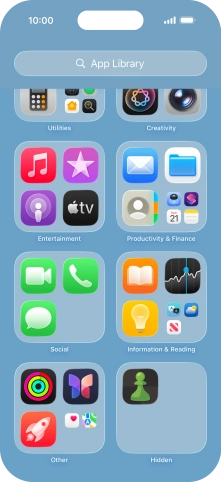 Press and hold the required app.