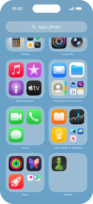 Press and hold the required app.