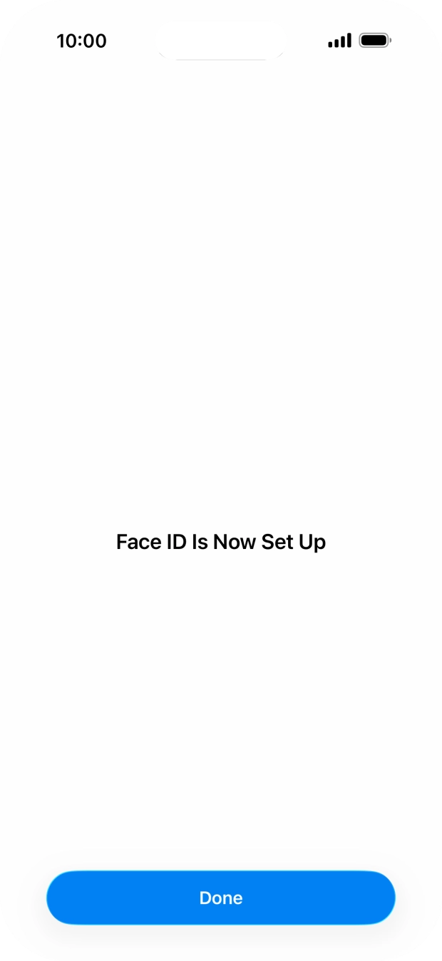 Press Done. If you haven't previously selected a lock code, key in a code of your own choice twice.
