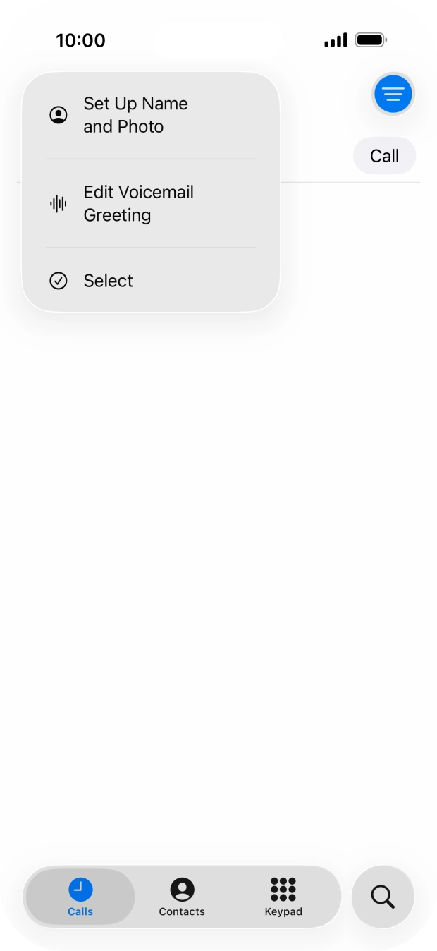 Press Edit Voicemail Greeting.