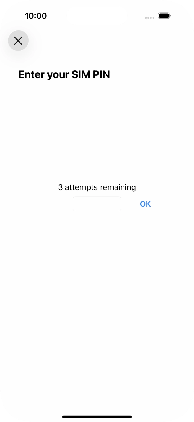 If your SIM is locked, key in your SIM PIN and press OK. The default SIM PIN is 0000.
