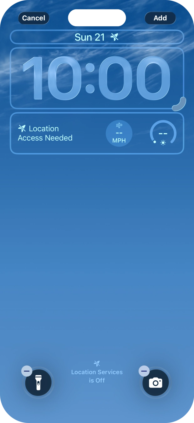 To customise the way the lock screen date is displayed, press the date widget and follow the instructions on the screen to select the required widget display mode.