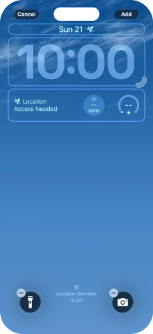 To customise the way the lock screen date is displayed, press the date widget and follow the instructions on the screen to select the required widget display mode.