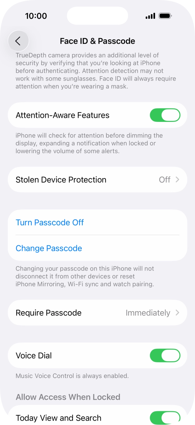 Press Turn Passcode Off and key in the lock code. Press Turn Passcode Off and key in the lock code.