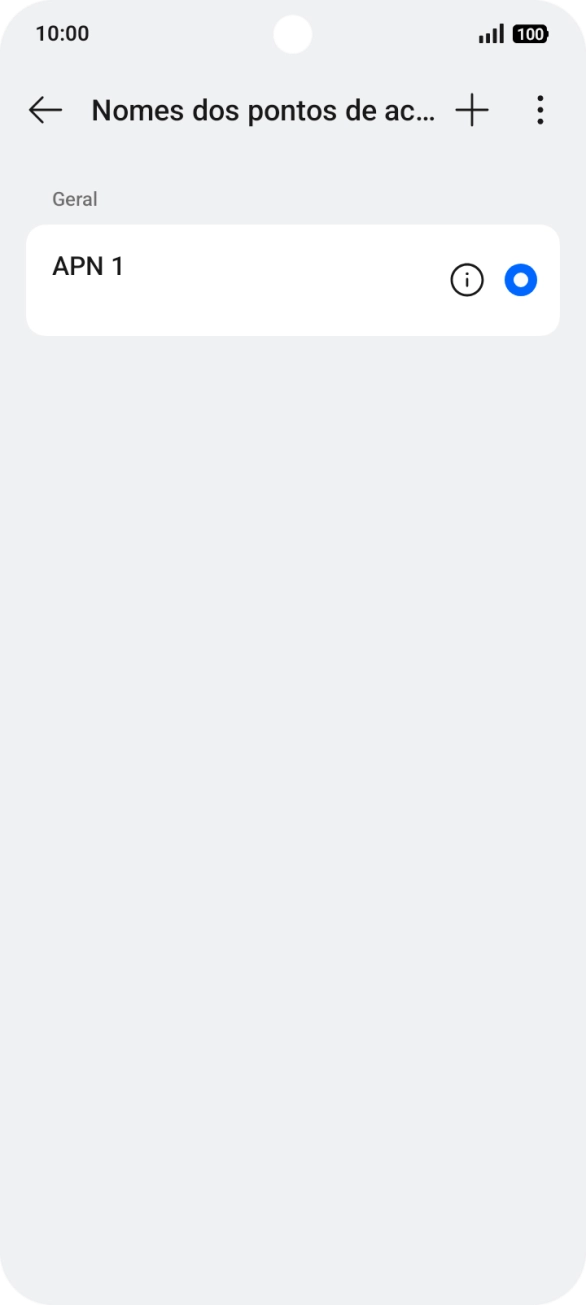 Prima o ícone de nova ligação de dados.