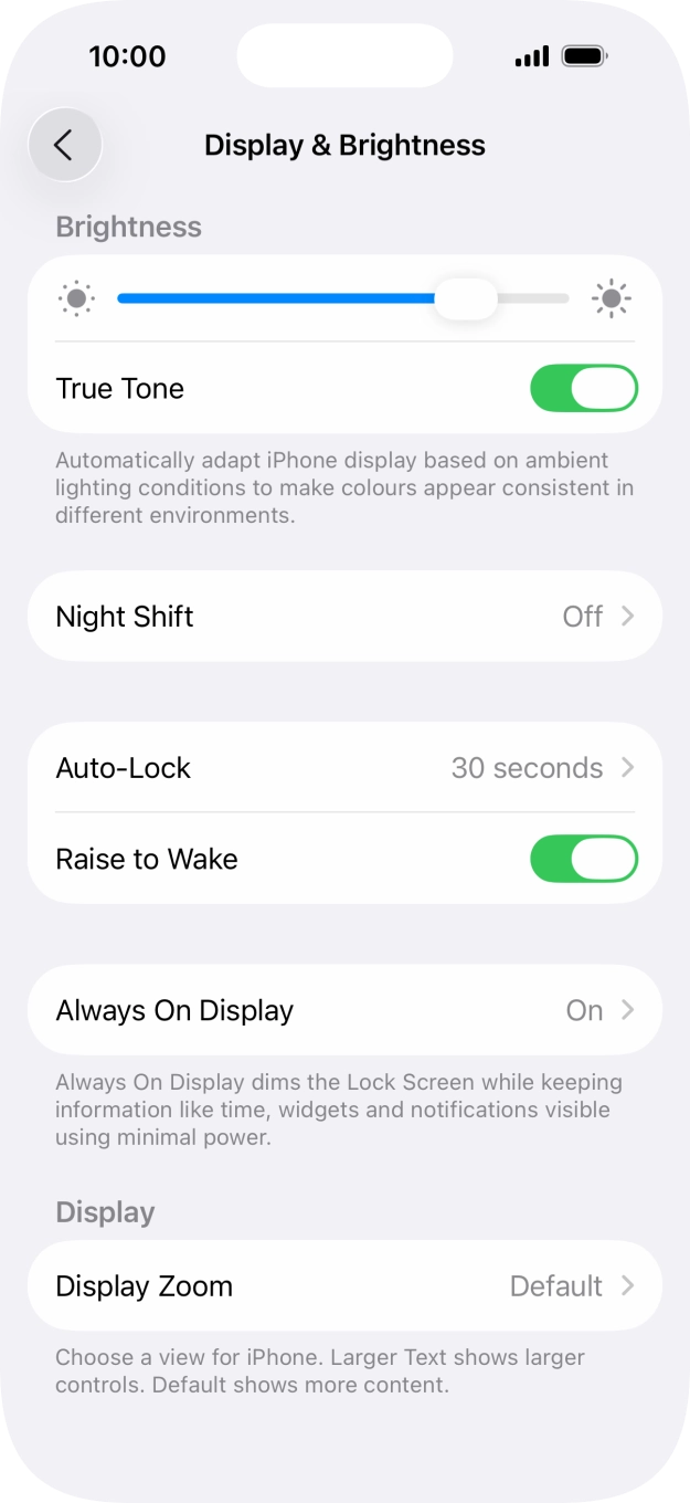 Press Always On Display.