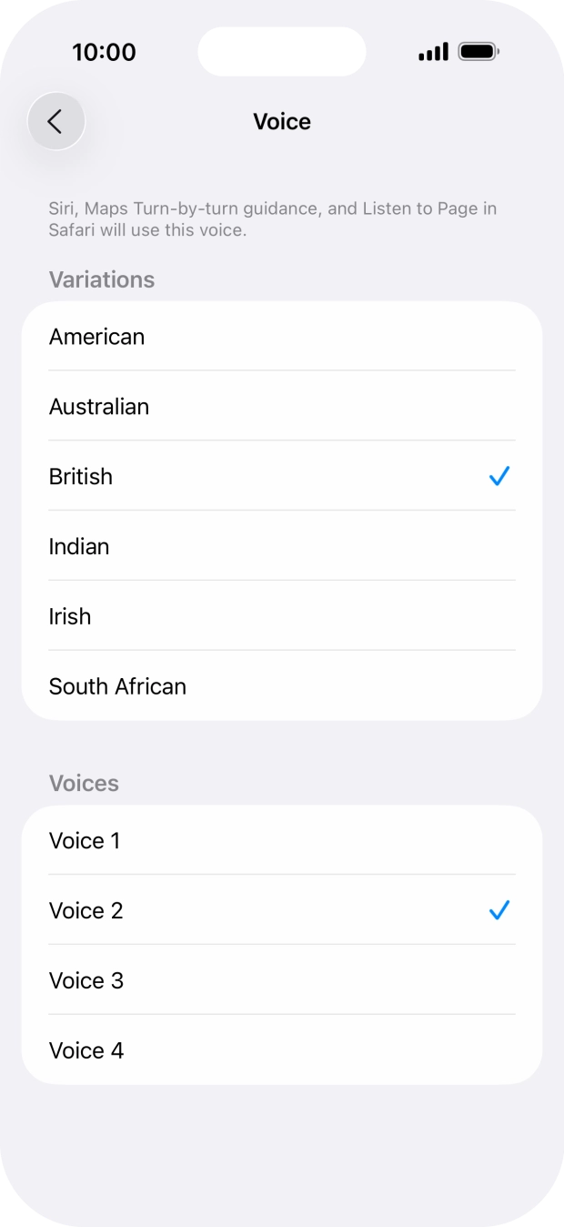 Press the required accent.