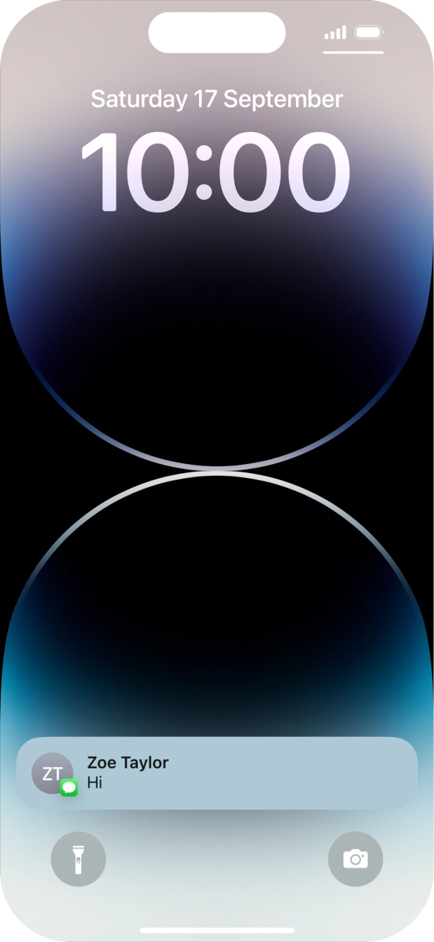 Press the required notification and follow the instructions on the screen to use the selected function.