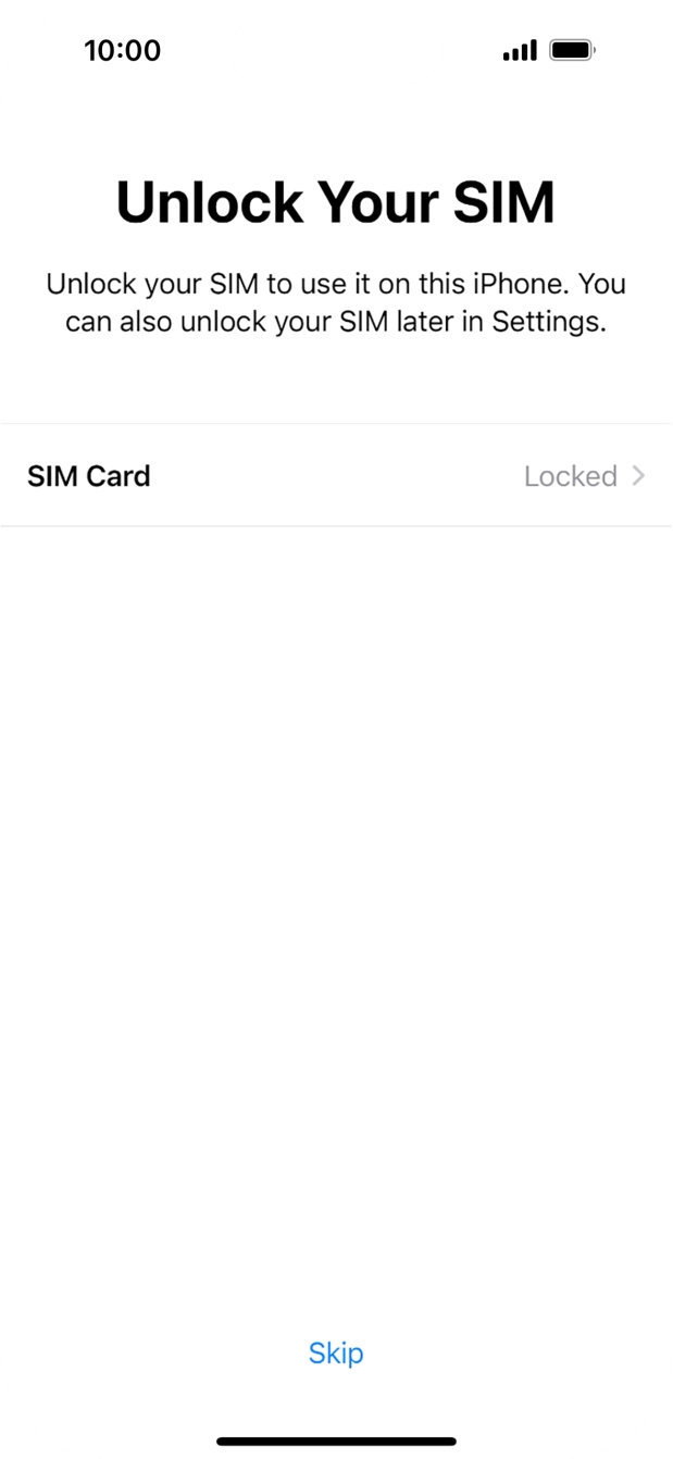 Press SIM Card. Press SIM Card.