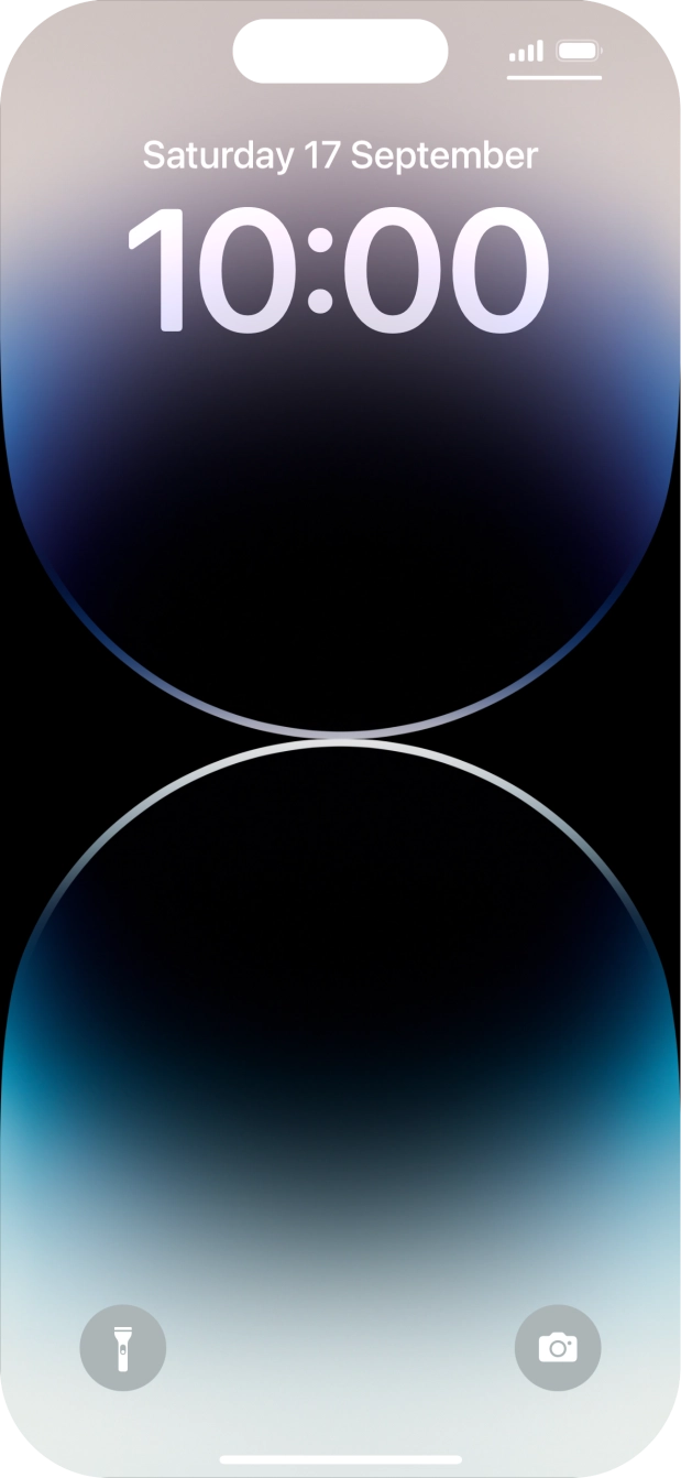 Press and hold anywhere on the lock screen.