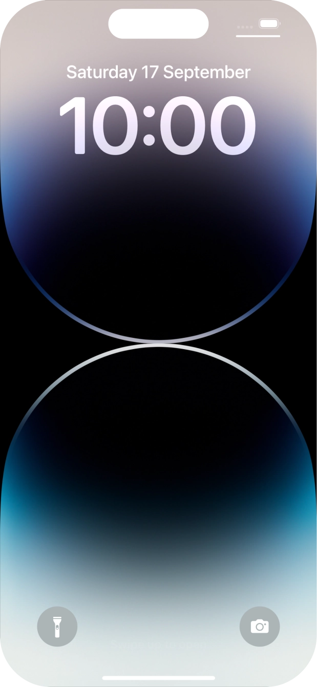 Slide your finger upwards starting from the bottom of the screen.