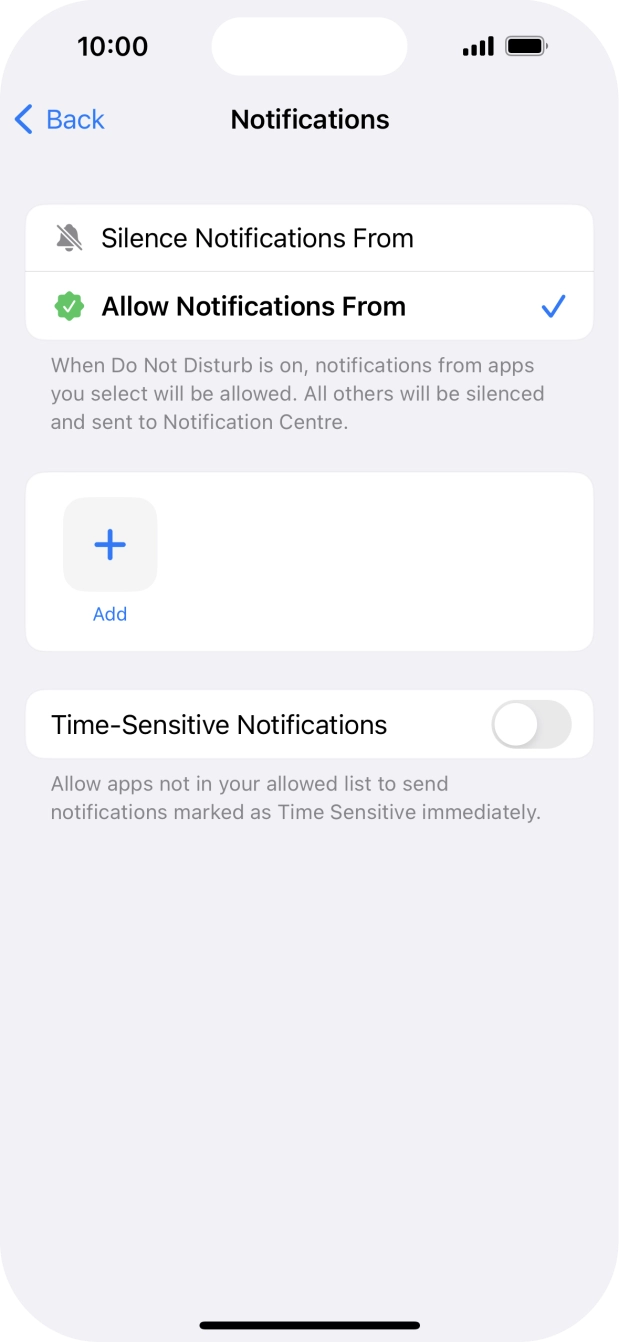 Press the indicator next to 