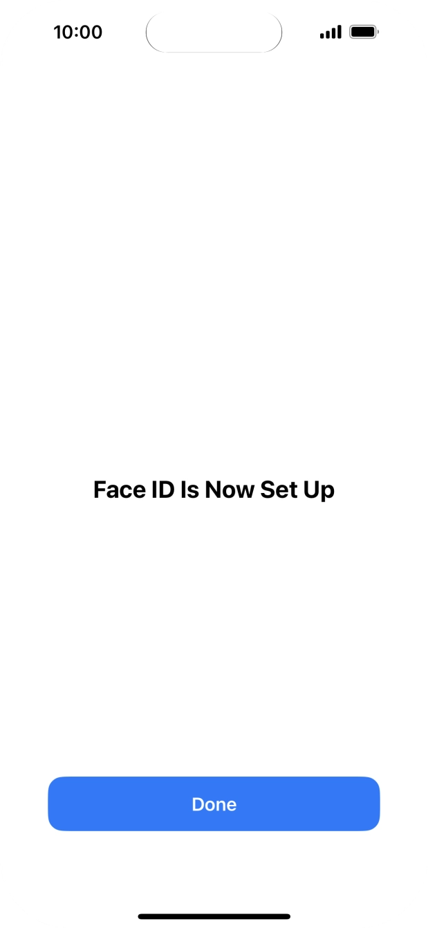 Press Done. If you haven't previously selected a phone lock code, key in a code of your own choice twice.