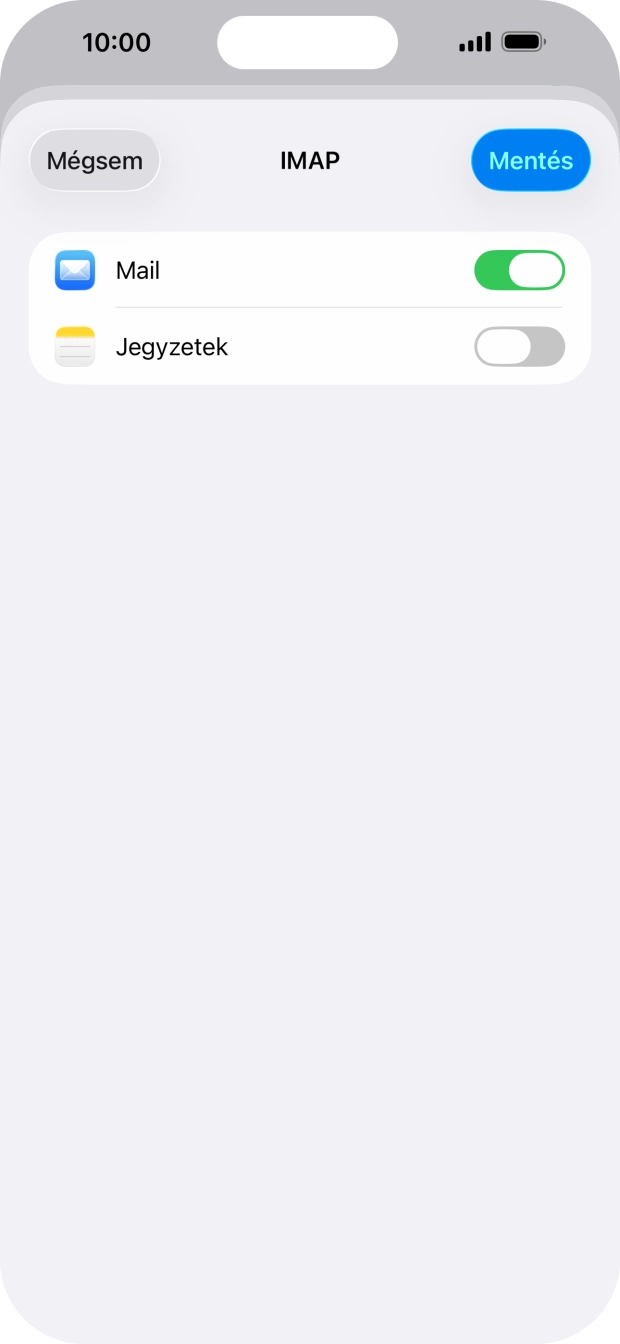 Válaszd a Mentés lehetőséget. Beállította a rendszer az e-mail-fiókodat. Amennyiben további beállításokat kívánsz alkalmazni a bejövő és kimenő szerverhez, az alábbi lépésekkel folytasd.