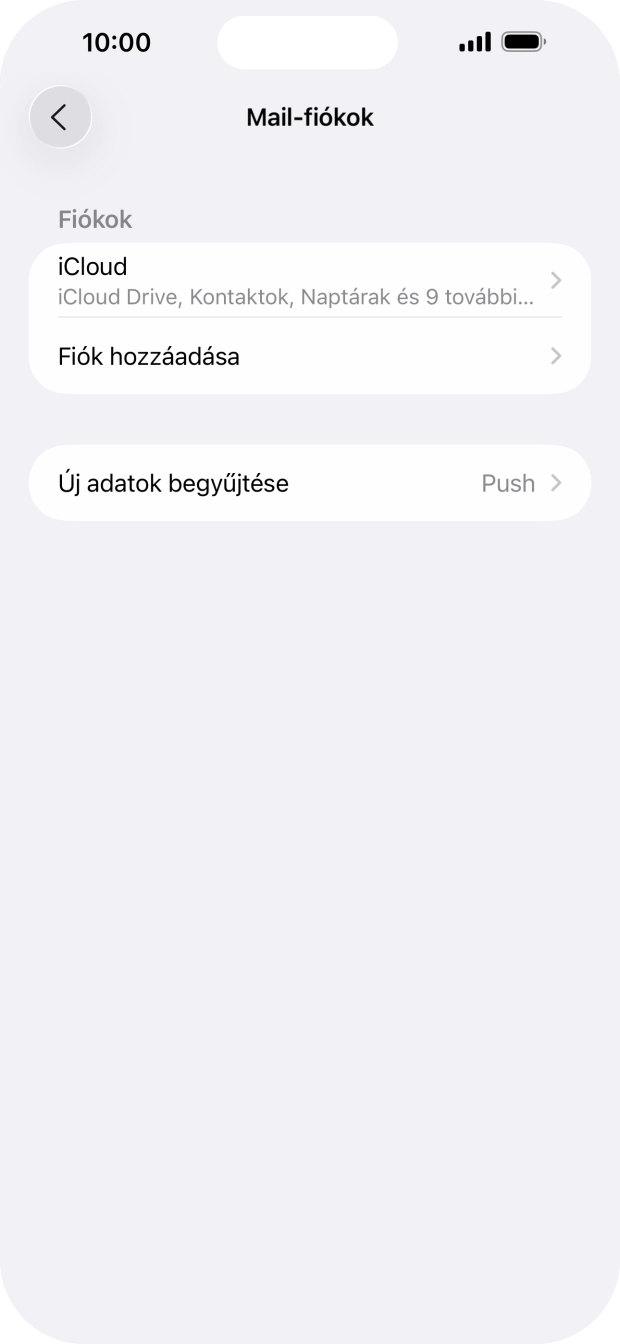 Válaszd a Fiók hozzáadása lehetőséget.