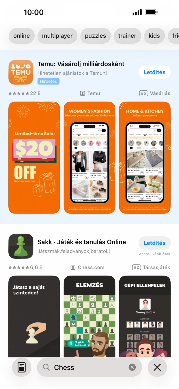 Kattints a kívánt alkalmazásra. Kattints a kívánt alkalmazásra.