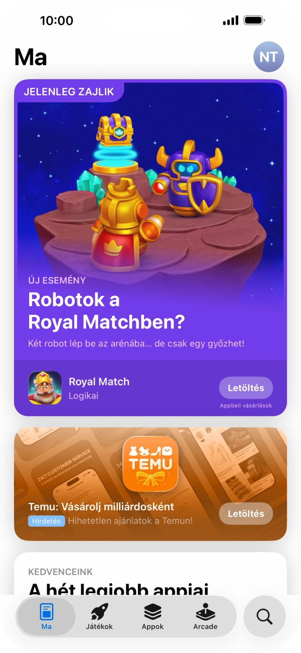 Kattints a keresés ikonra. Kattints a keresés ikonra.