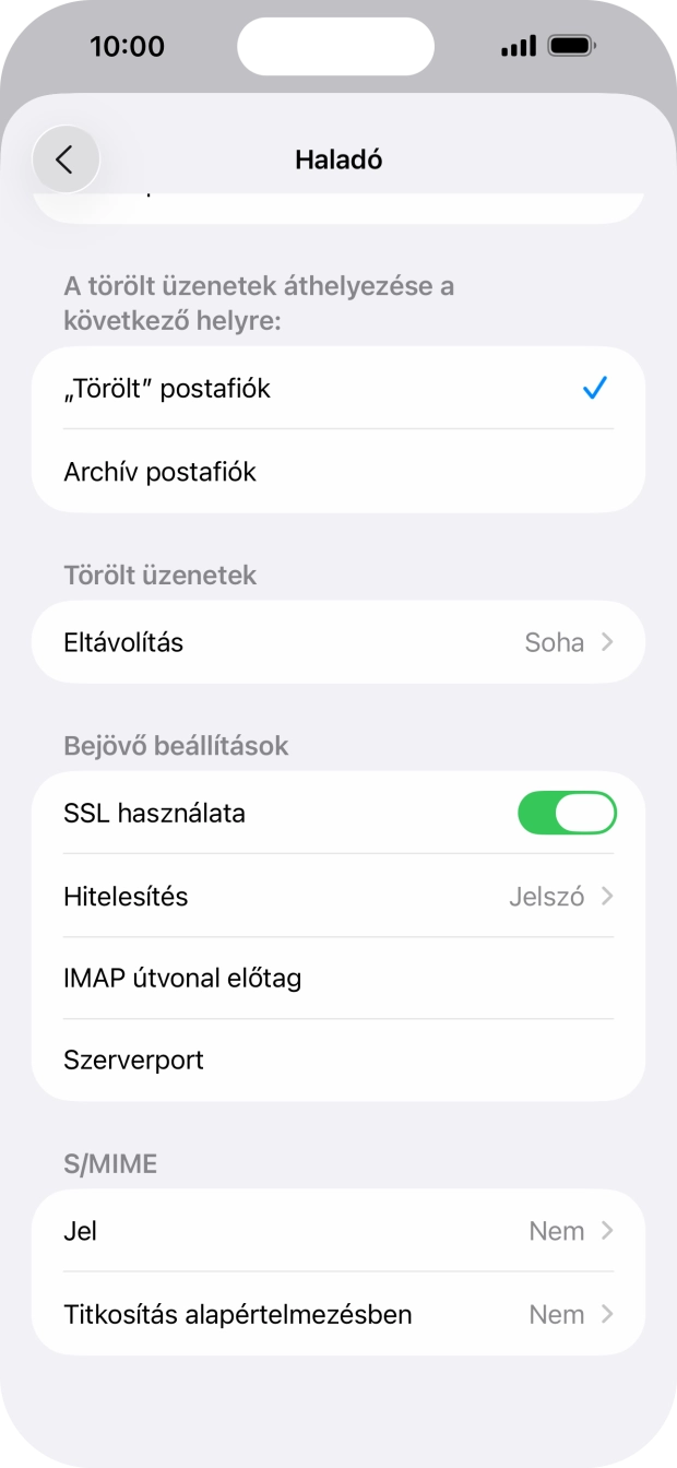 Válaszd a Hitelesítés lehetőséget.