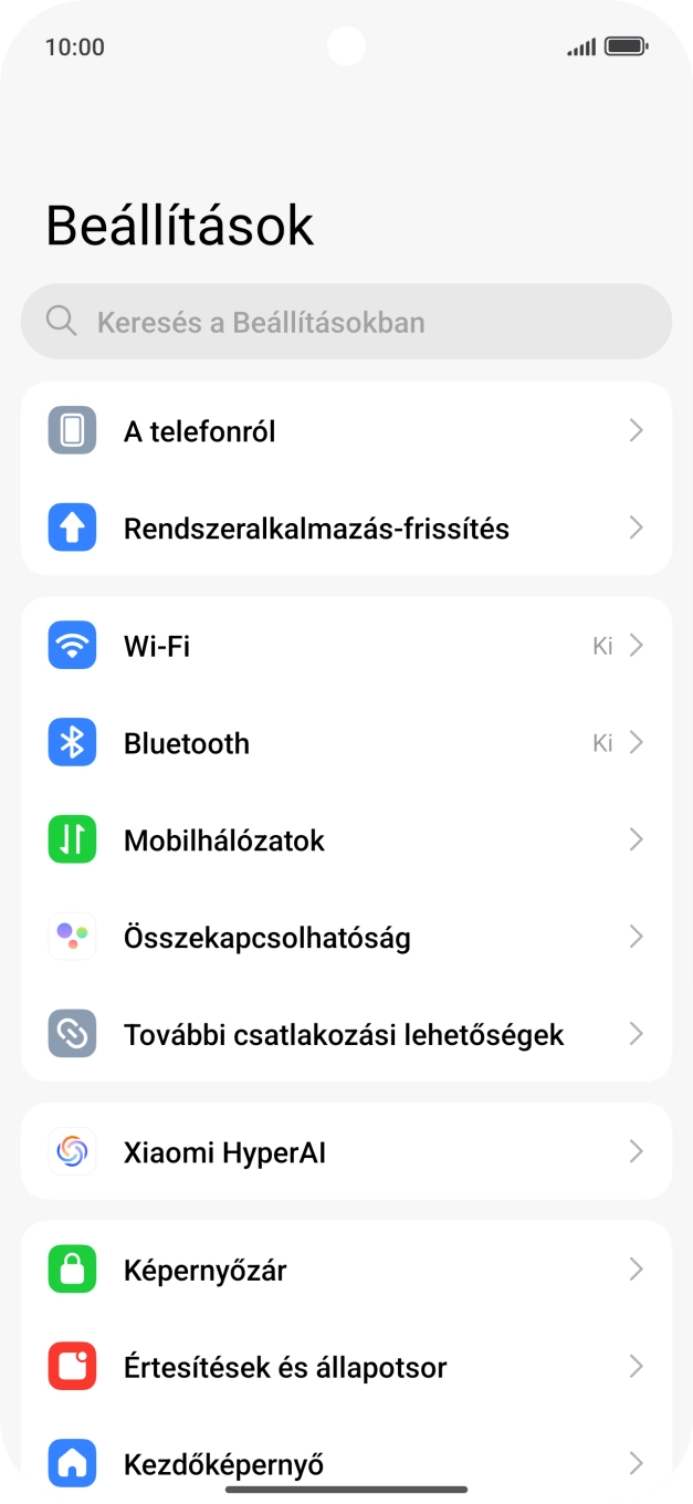 Válaszd a Mobilhálózatok lehetőséget.