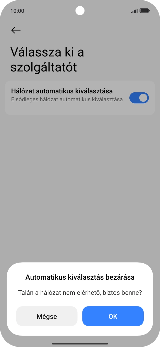 Válaszd az OK lehetőséget. Válaszd az OK lehetőséget.