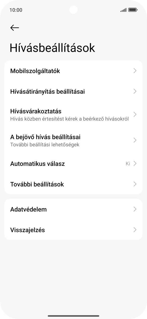 Válaszd a További beállítások lehetőséget.