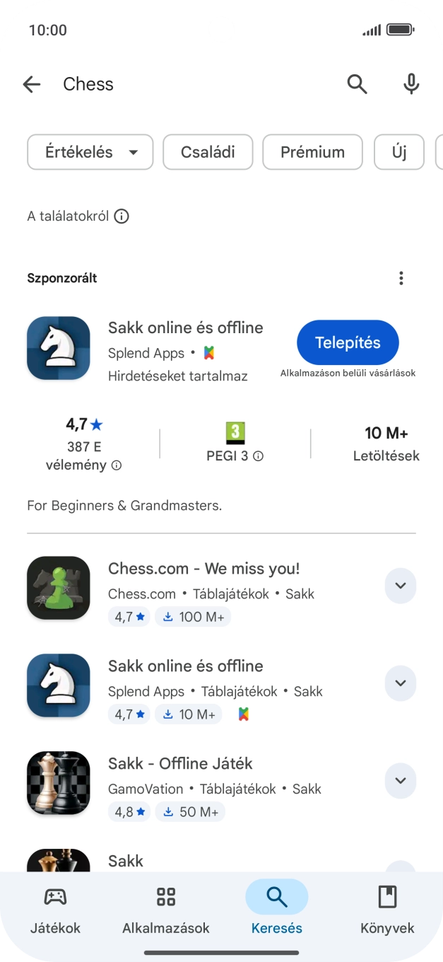 Kattints a kívánt alkalmazásra.