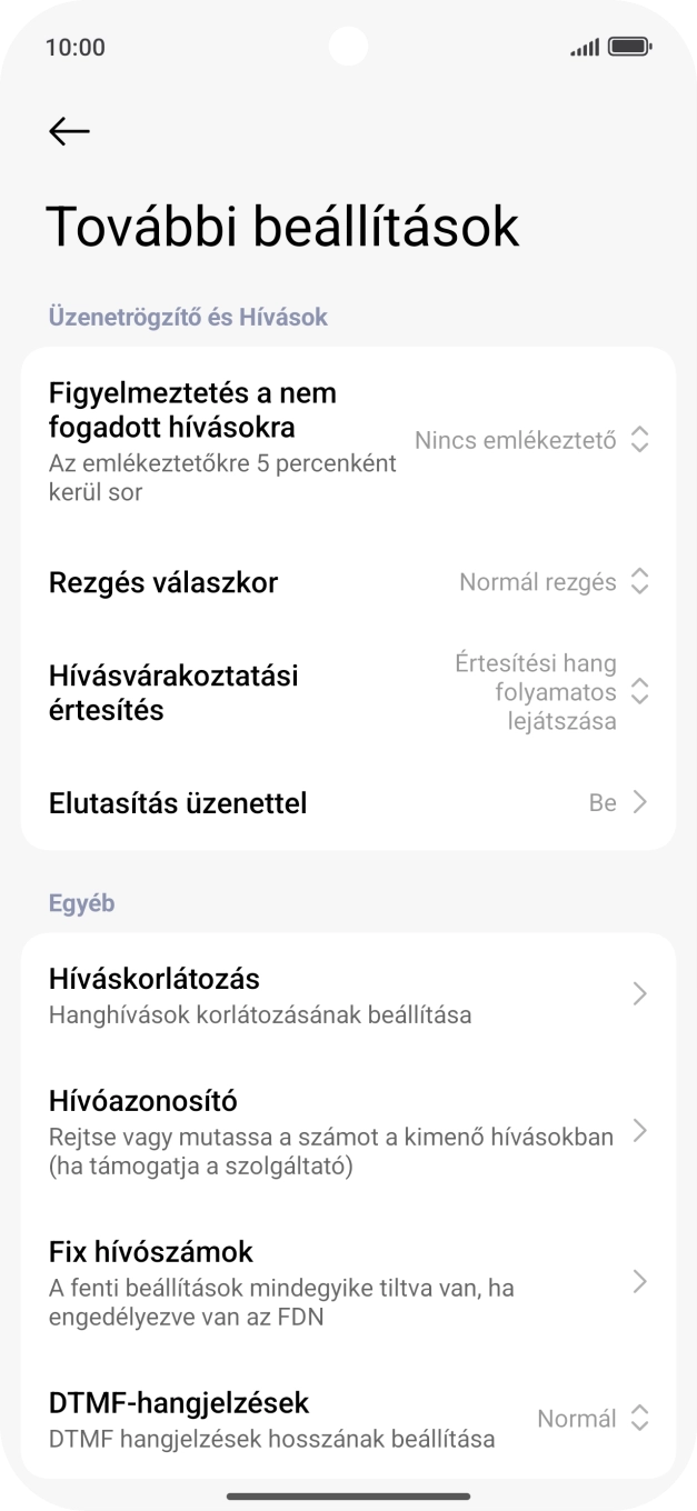 Válaszd a Hívóazonosító lehetőséget.