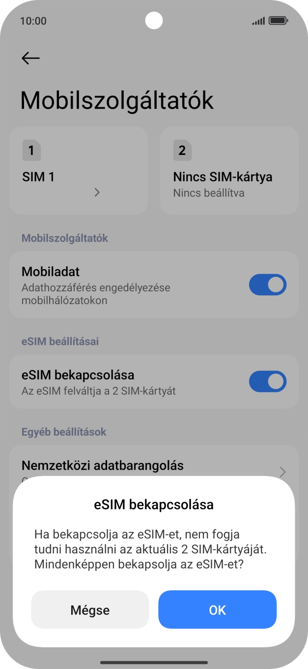 Válaszd az OK lehetőséget.