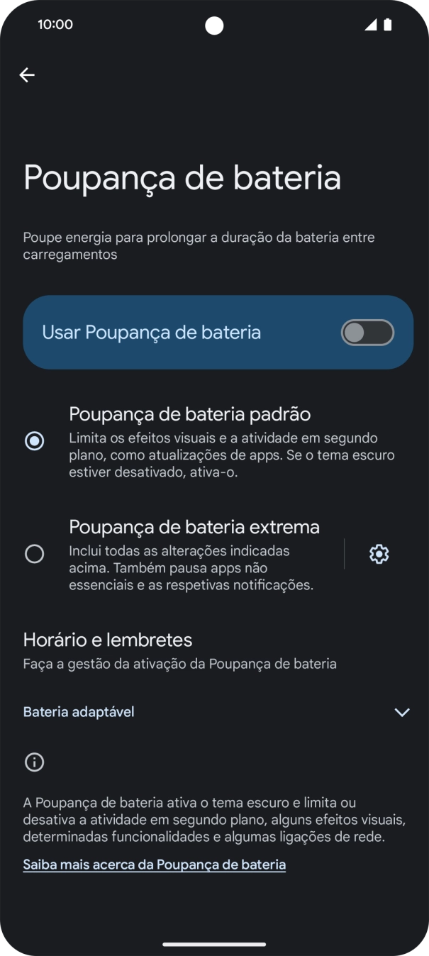 Prima o campo junto à definição pretendida.
