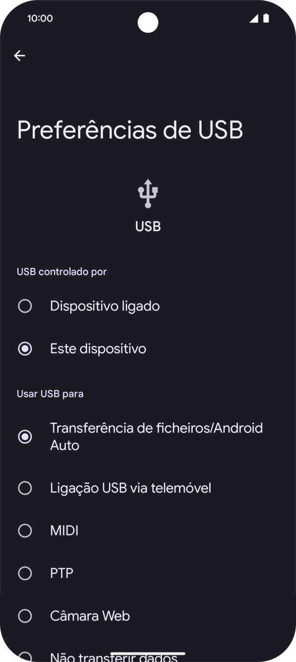Prima Transferência de ficheiros/Android Auto.