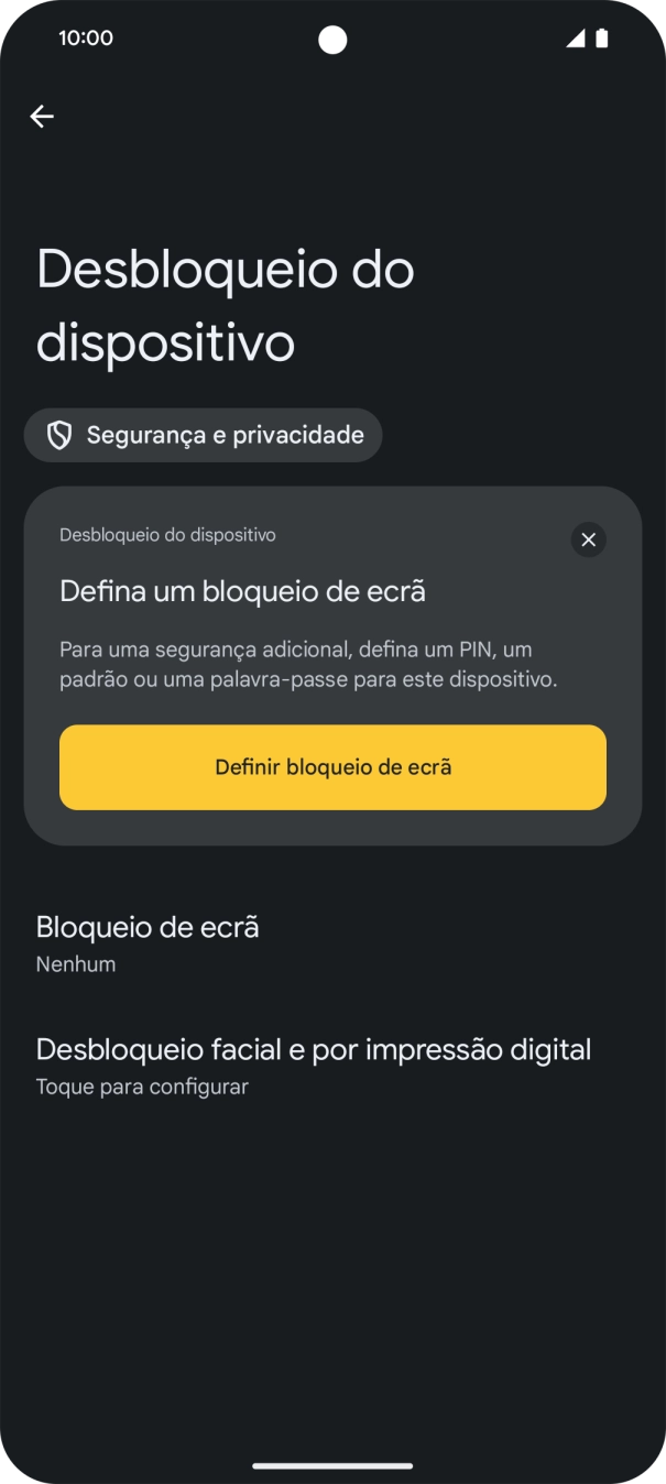 Para voltar ao ecrã inicial, deslize o dedo de baixo para cima a partir da base do ecrã.