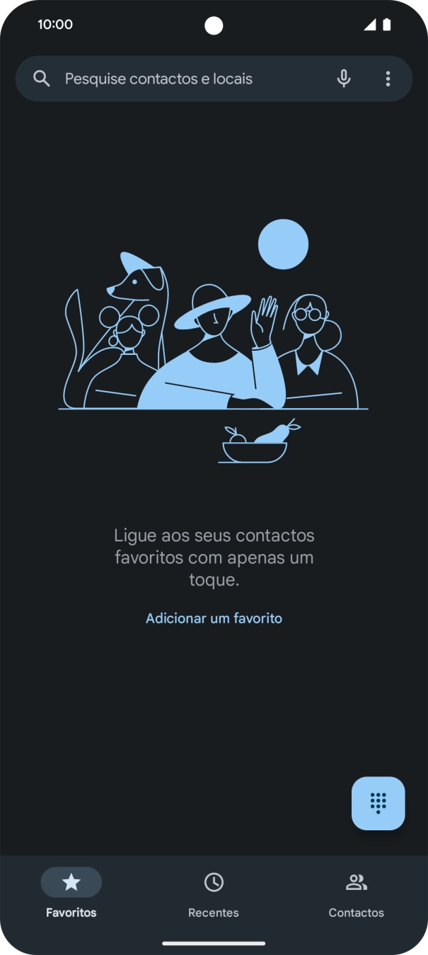 Prima o ícone de menu.