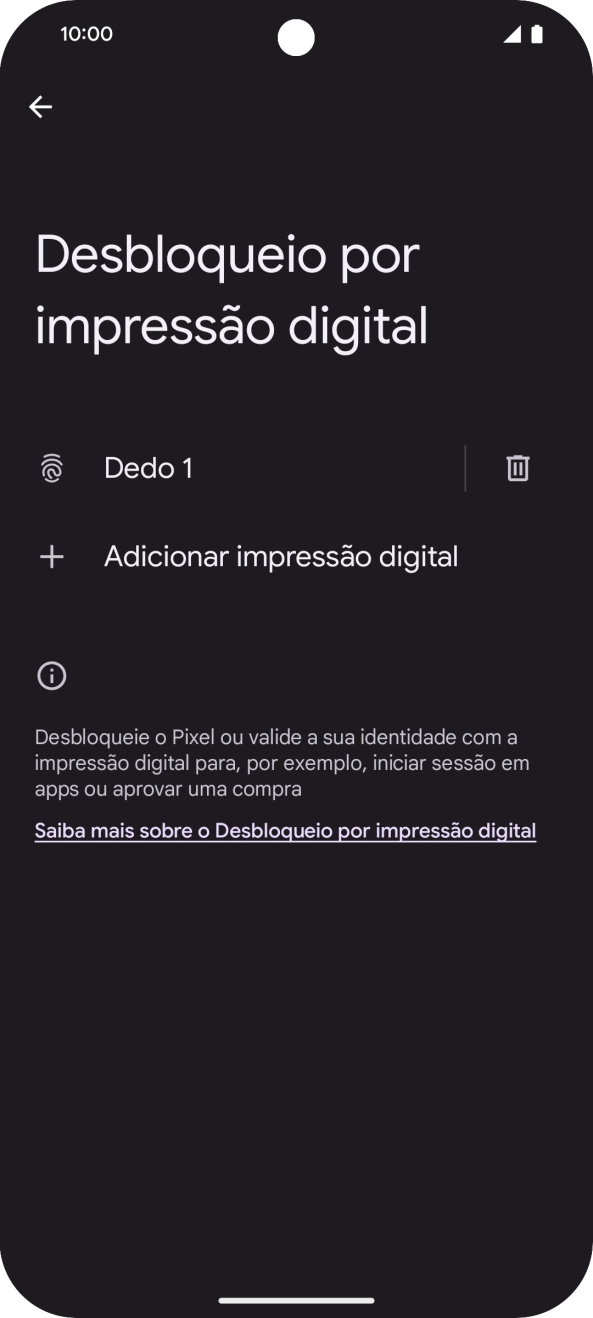 Prima a seta para a esquerda.