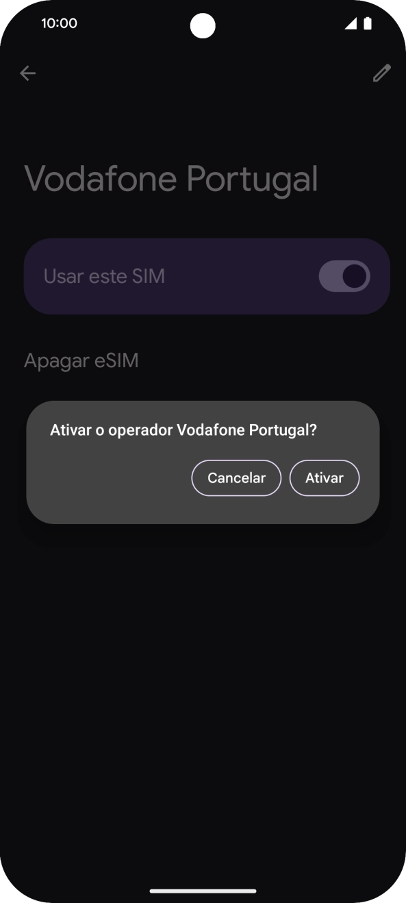 Se ativar a utilização do plano, deve premir Ativar.