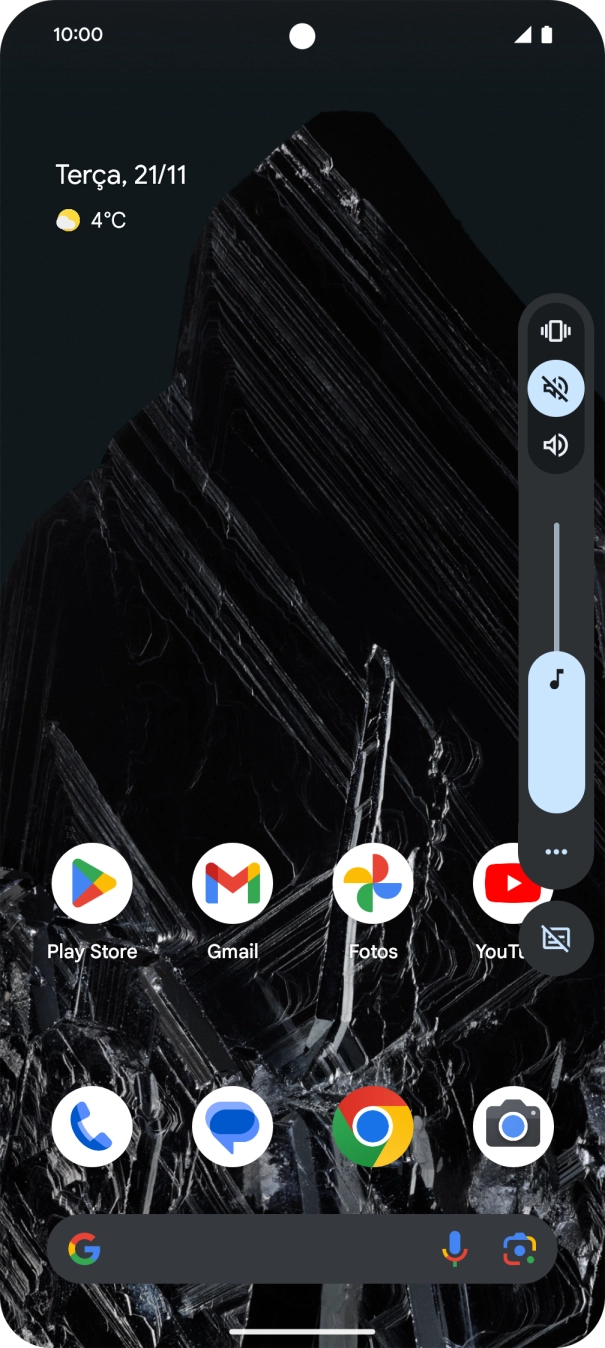 Prima o ícone de som para desativar a função.