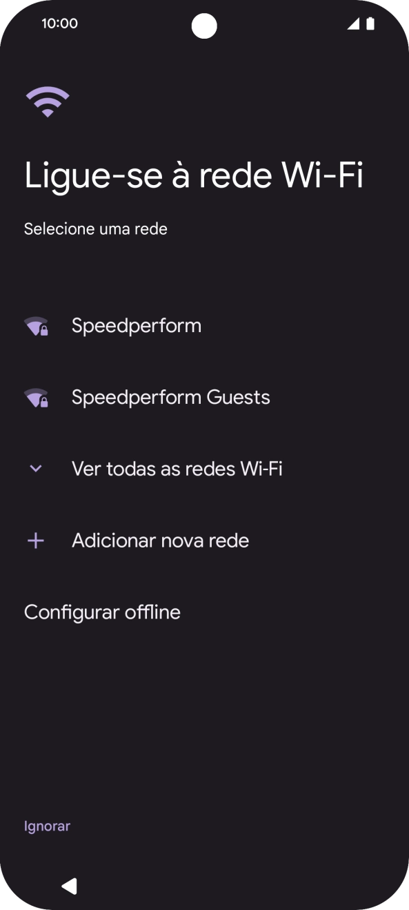 Prima a rede Wi-Fi pretendida.