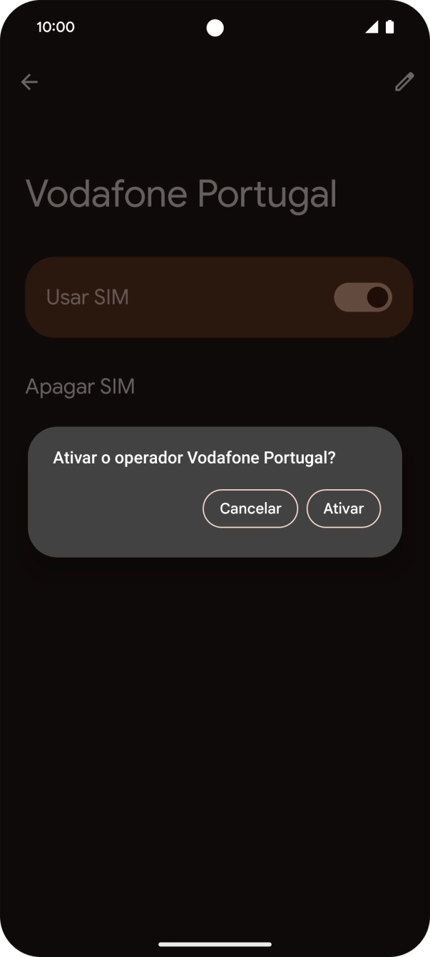 Se ativar a utilização do plano, deve premir Ativar.