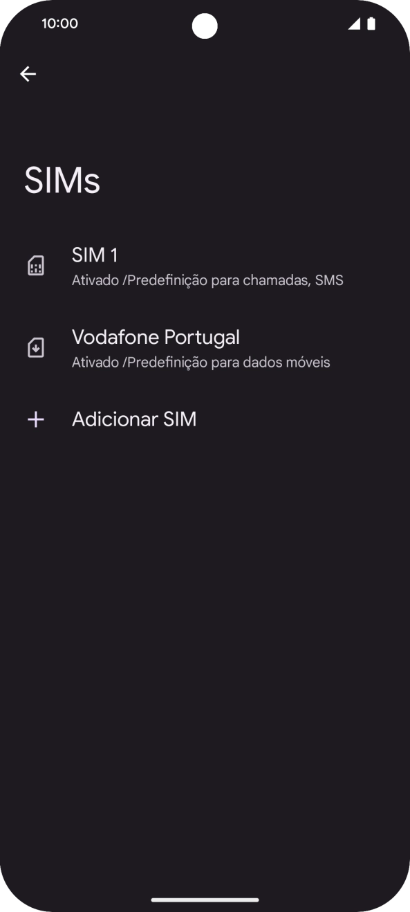 Prima o plano pretendido.