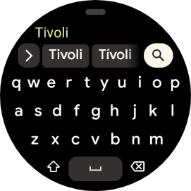 Escreva o destino pretendido e prima o ícone de procurar.