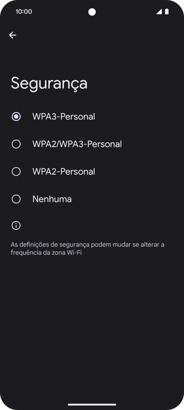 Prima a seta para a esquerda.
