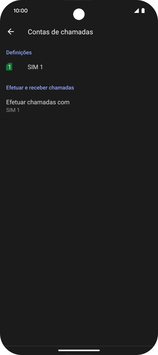 Prima o nome do cartão SIM.