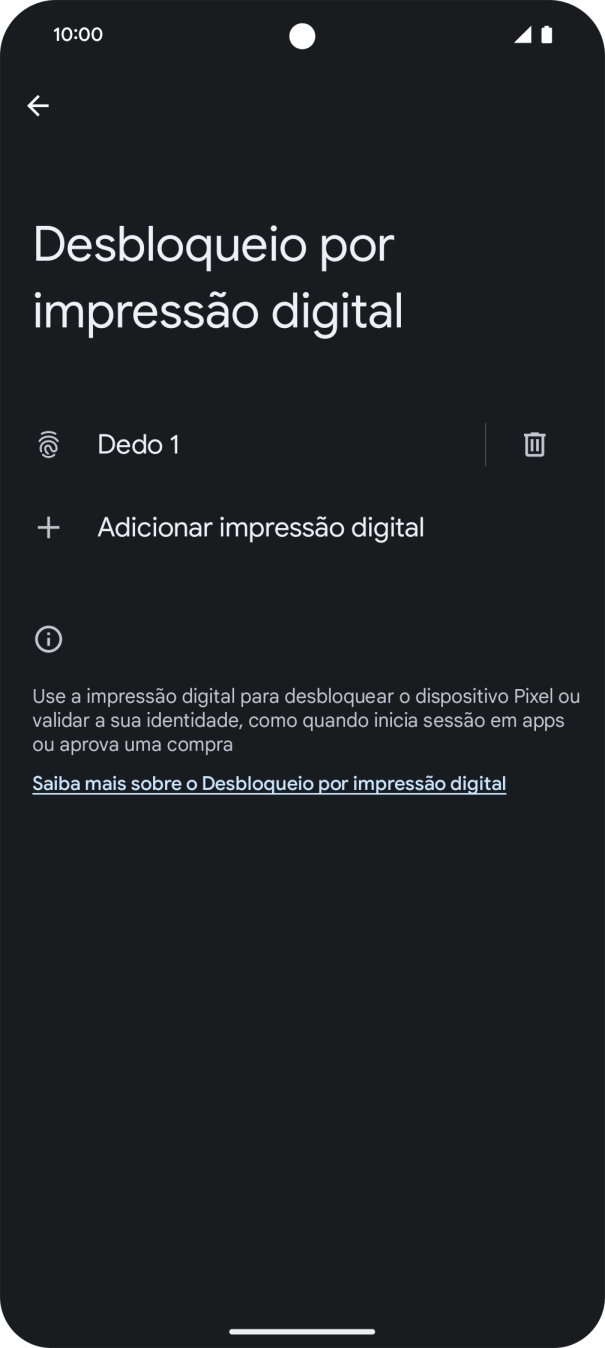 Prima a seta para a esquerda.