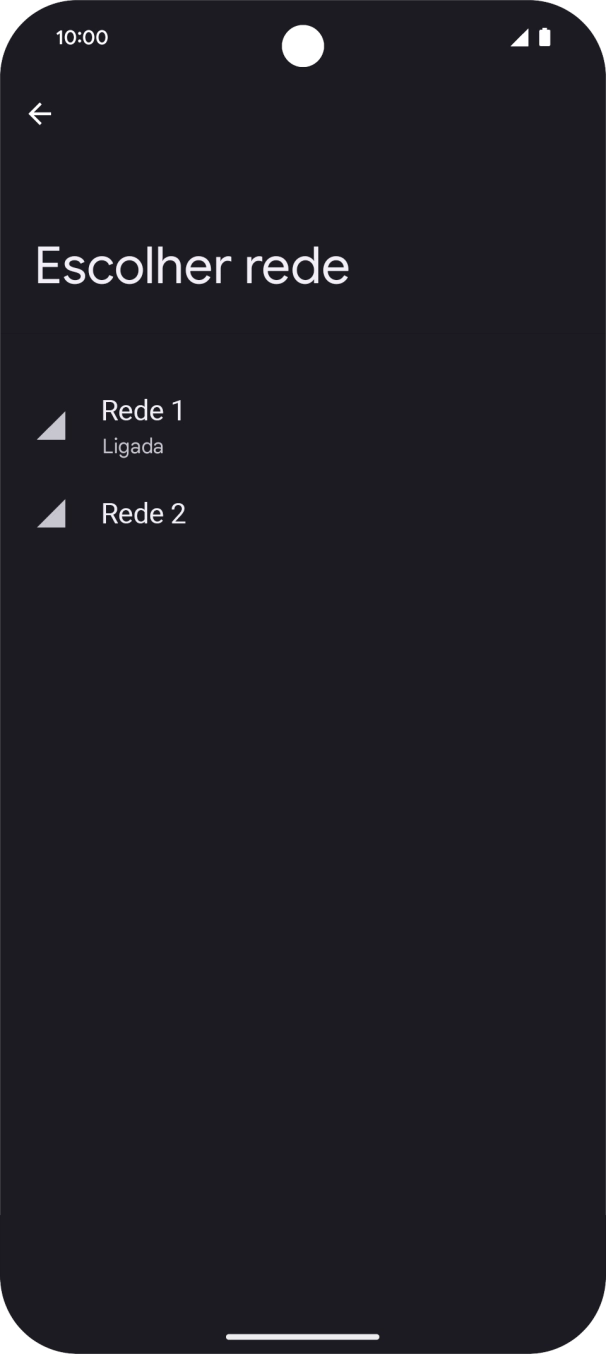 Prima a seta para a esquerda.