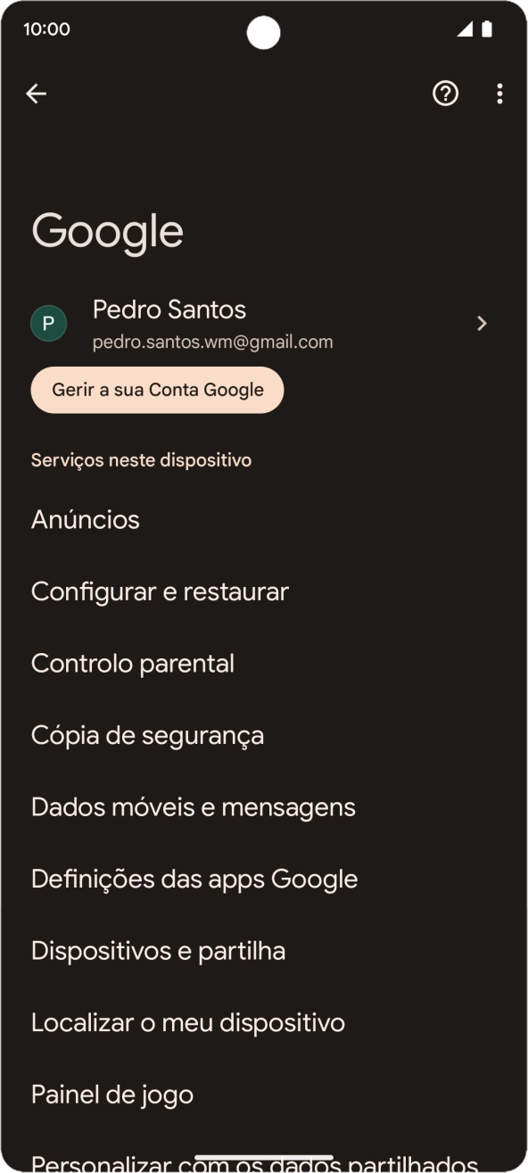 Prima Localizar o meu dispositivo.